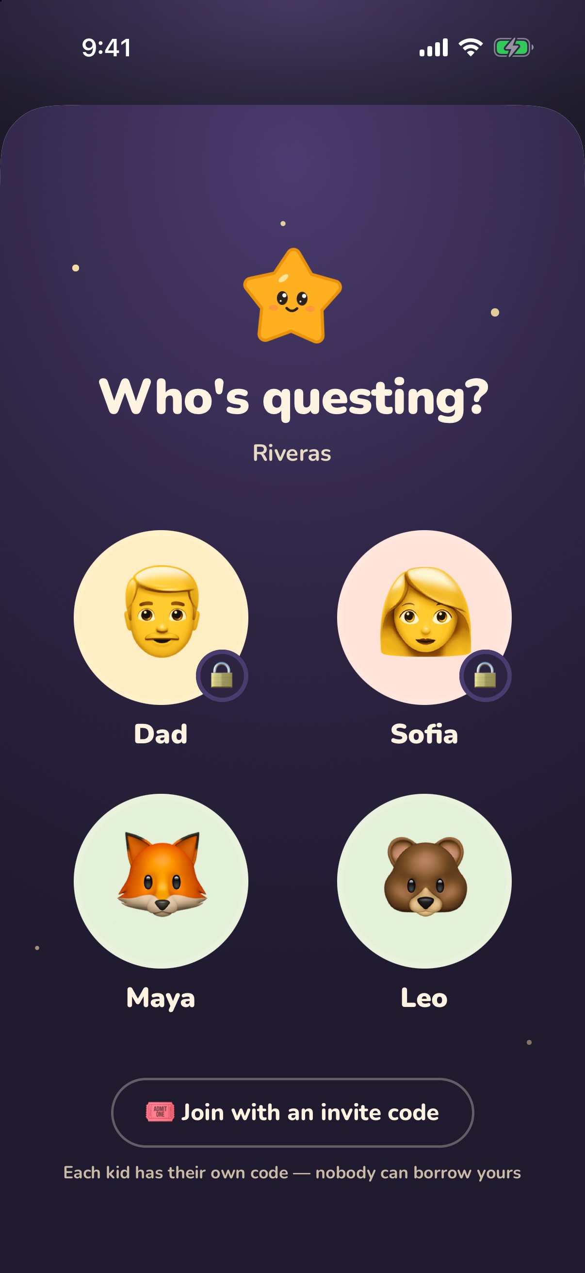 Who's questing - pick your profile